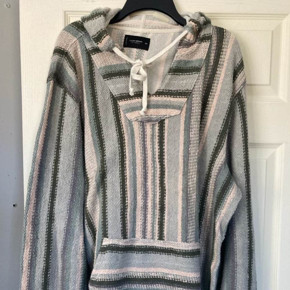Striped Hooded Knit lucky brand Sweater